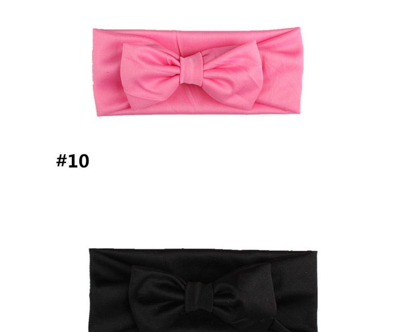 Fashion Pink Elastic Cloth Bow Children