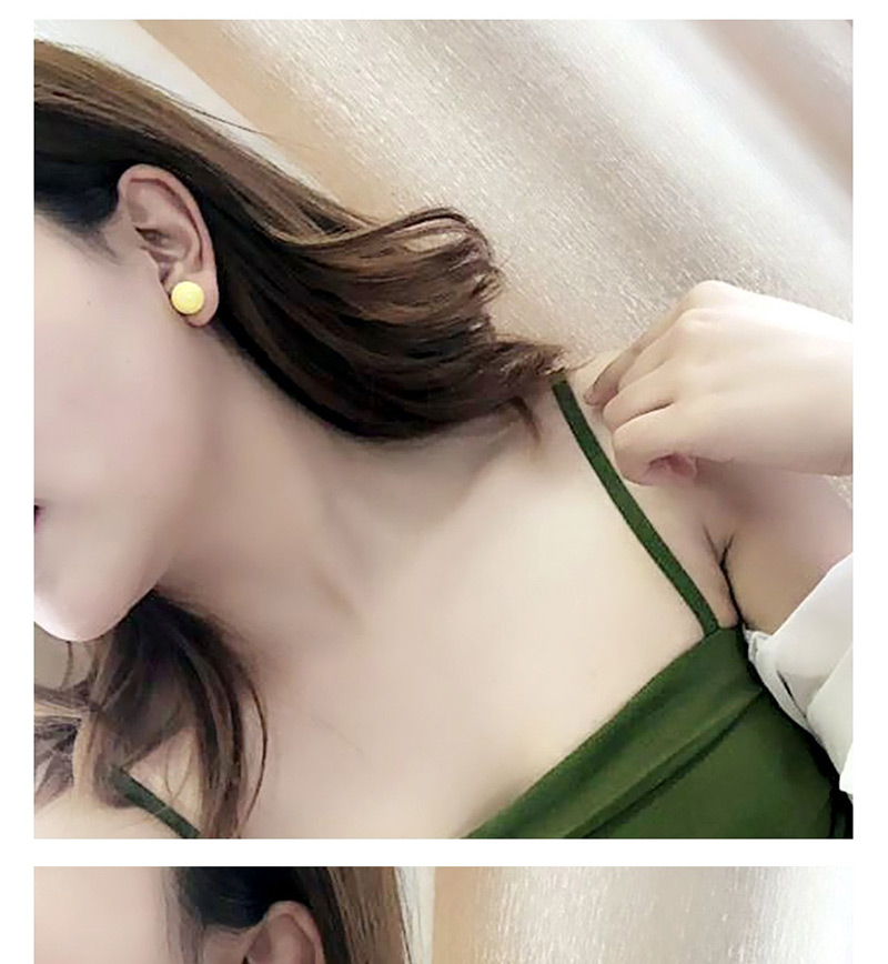 Fashion Green Acrylic Round Earrings,Stud Earrings