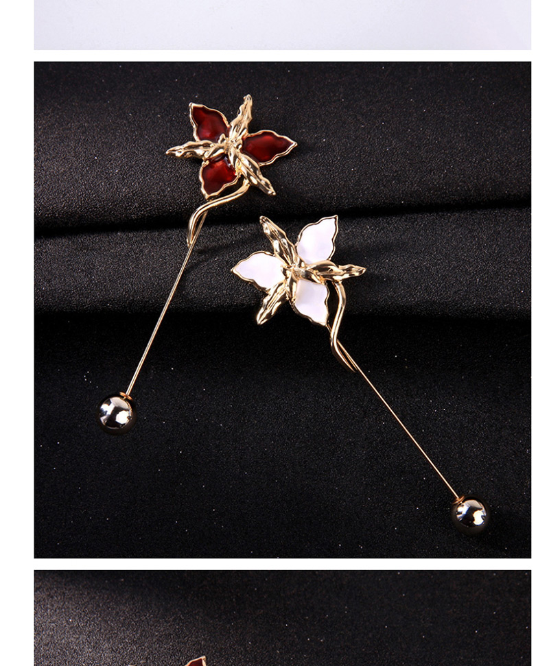 Fashion White Drip Flower Brooch,Korean Brooches