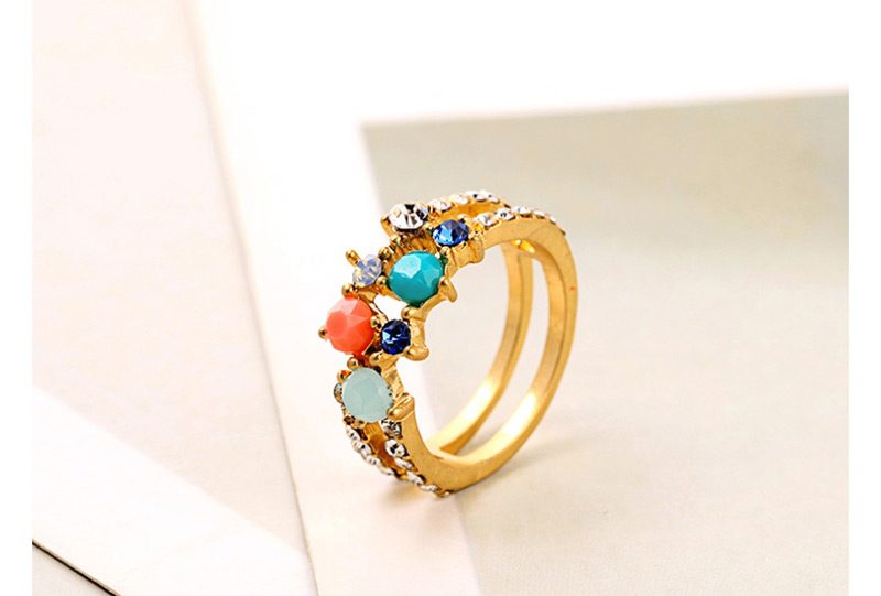 Fashion Gold Double Diamond Ring,Fashion Rings