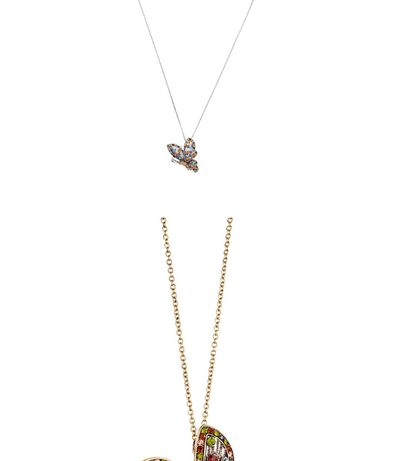 Fashion Gold Butterfly Diamond Pendant Necklace,Pendants
