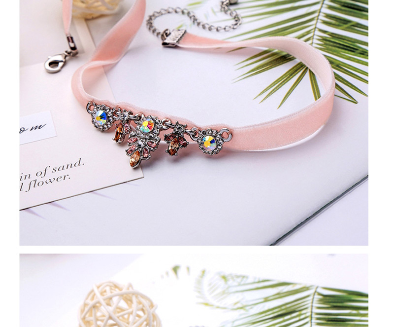 Fashion Pink Velvet Collar,Pendants