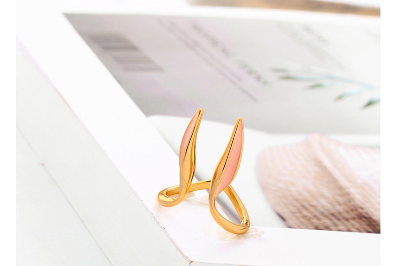 Fashion Gold Drip Oil Bunny Opening Ring,Fashion Rings