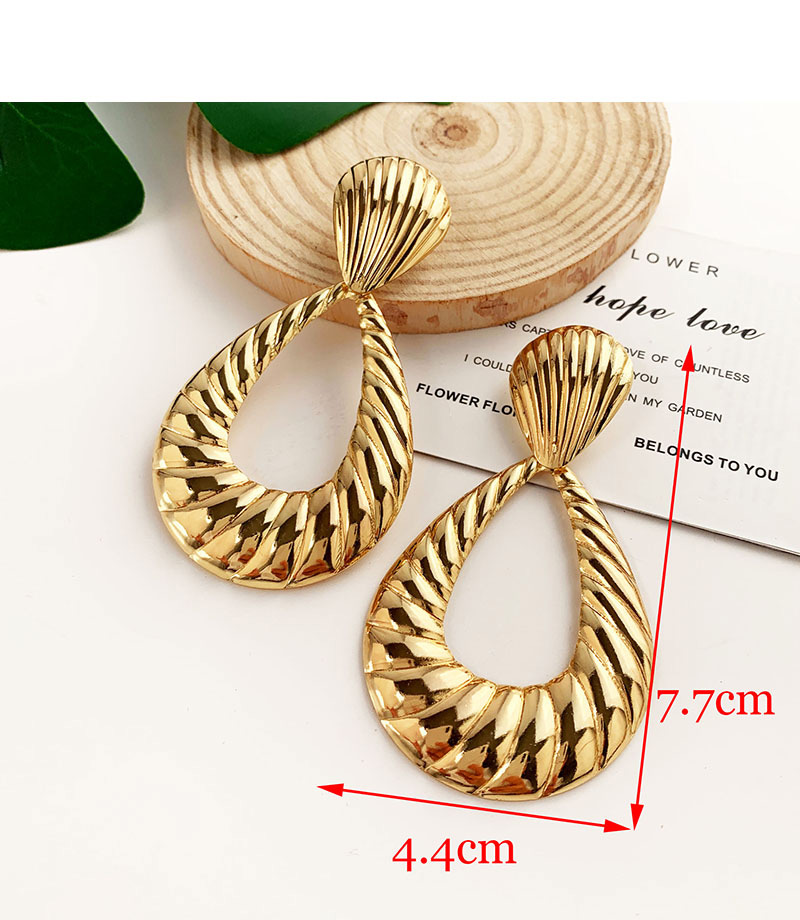 Fashion Gold Alloy Shell Pattern Water Drop Shape Earrings,Drop Earrings