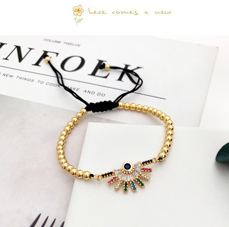 Fashion Gold Copper Inlaid Zircon Beaded Cherry Bracelet,Bracelets