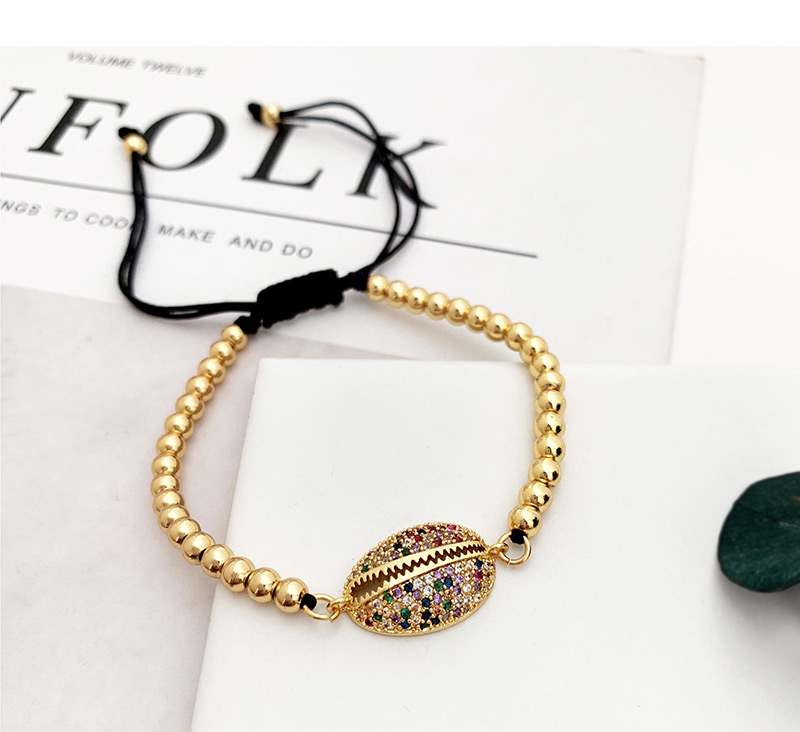 Fashion Gold Copper Inlaid Zircon Natural Pearl Beaded Bracelet,Bracelets