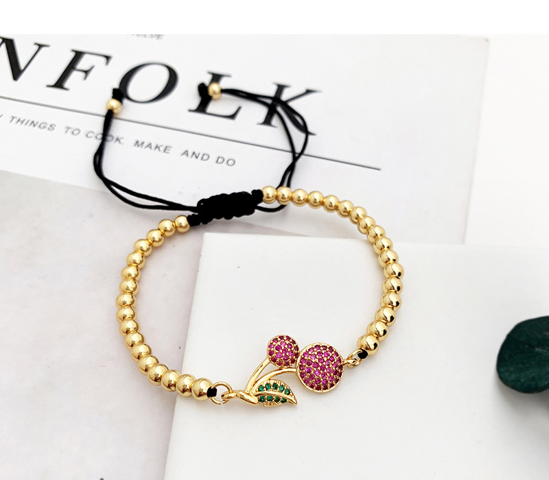 Fashion Gold Copper Inlaid Zircon Beaded Cloud Bracelet,Bracelets