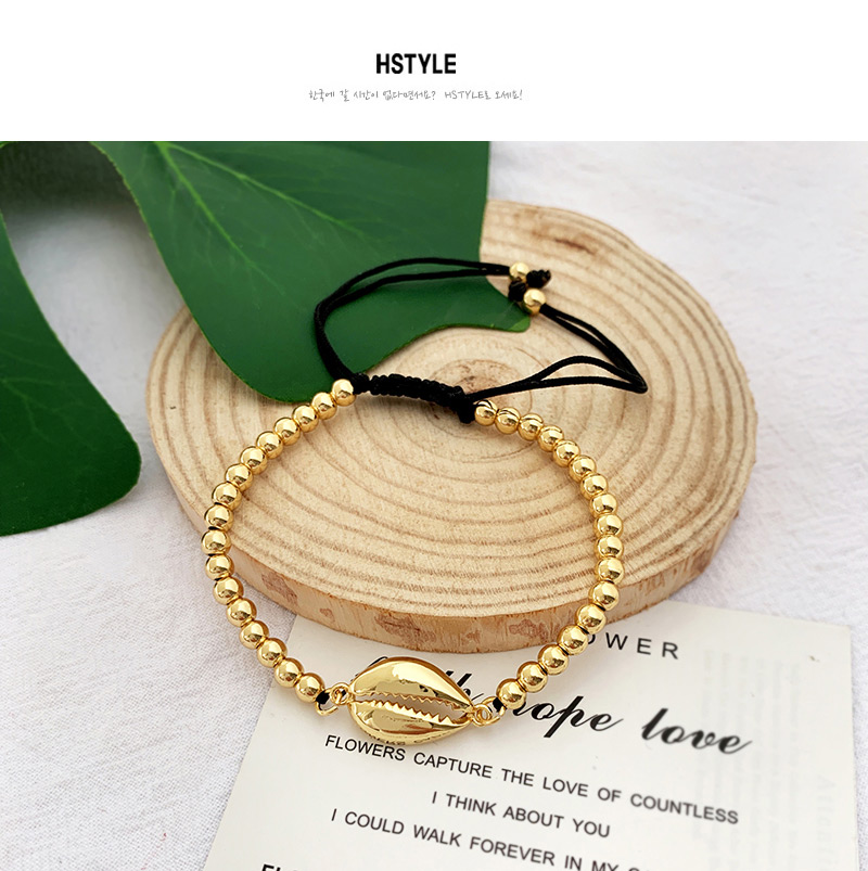 Fashion Gold Copper Inlay Zircon Beaded Bracelet,Bracelets