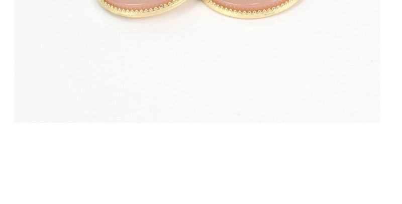Fashion Pink Alloy Circle Acrylic Earrings,Drop Earrings