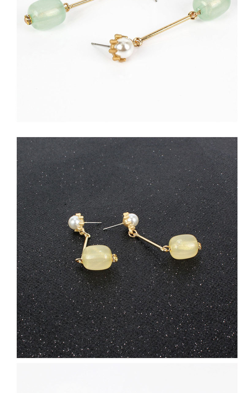 Fashion Green Pearl Gold-plated Acrylic Earrings,Drop Earrings