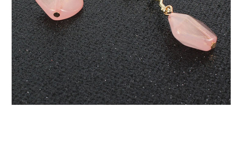 Fashion Pink Love Pearl Electrocardiogram Acrylic Earrings,Drop Earrings
