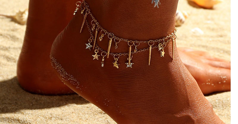 Fashion Gold Double Star Anklet,Fashion Anklets