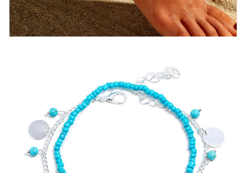 Fashion Silver Round Rice Beads Anklet,Fashion Anklets