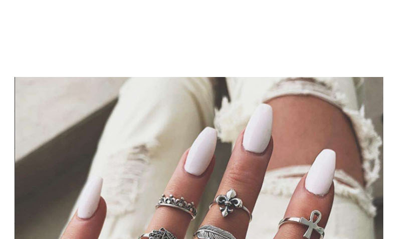 Fashion Silver Elephant Leaf Ring Set,Rings Set