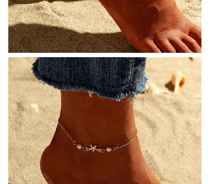 Fashion Gold Starfish Pearl Anklet,Fashion Anklets