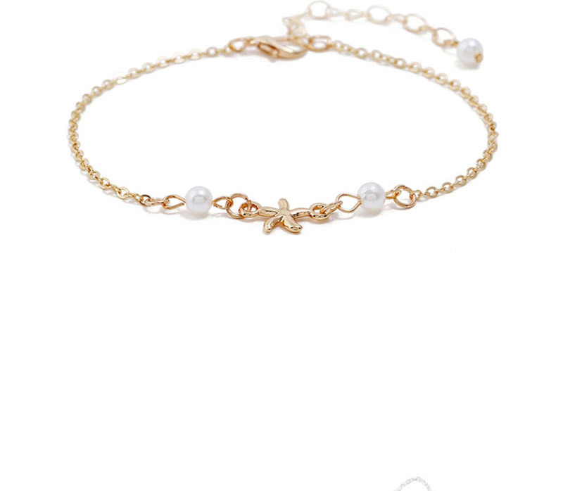 Fashion Silver Starfish Pearl Anklet,Fashion Anklets