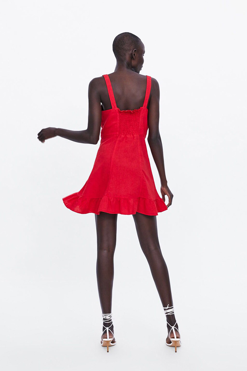 Fashion Red Strap Dress,Long Dress