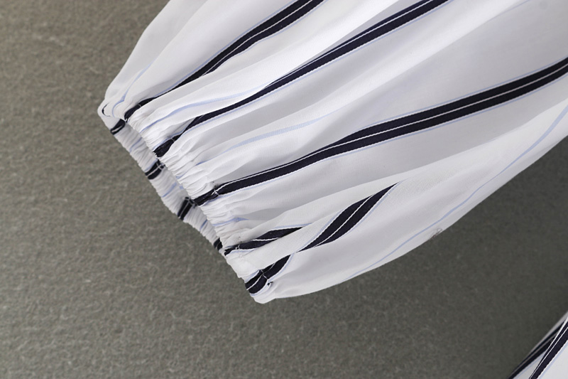 Fashion White One-shoulder Striped Shirt,Tank Tops & Camis