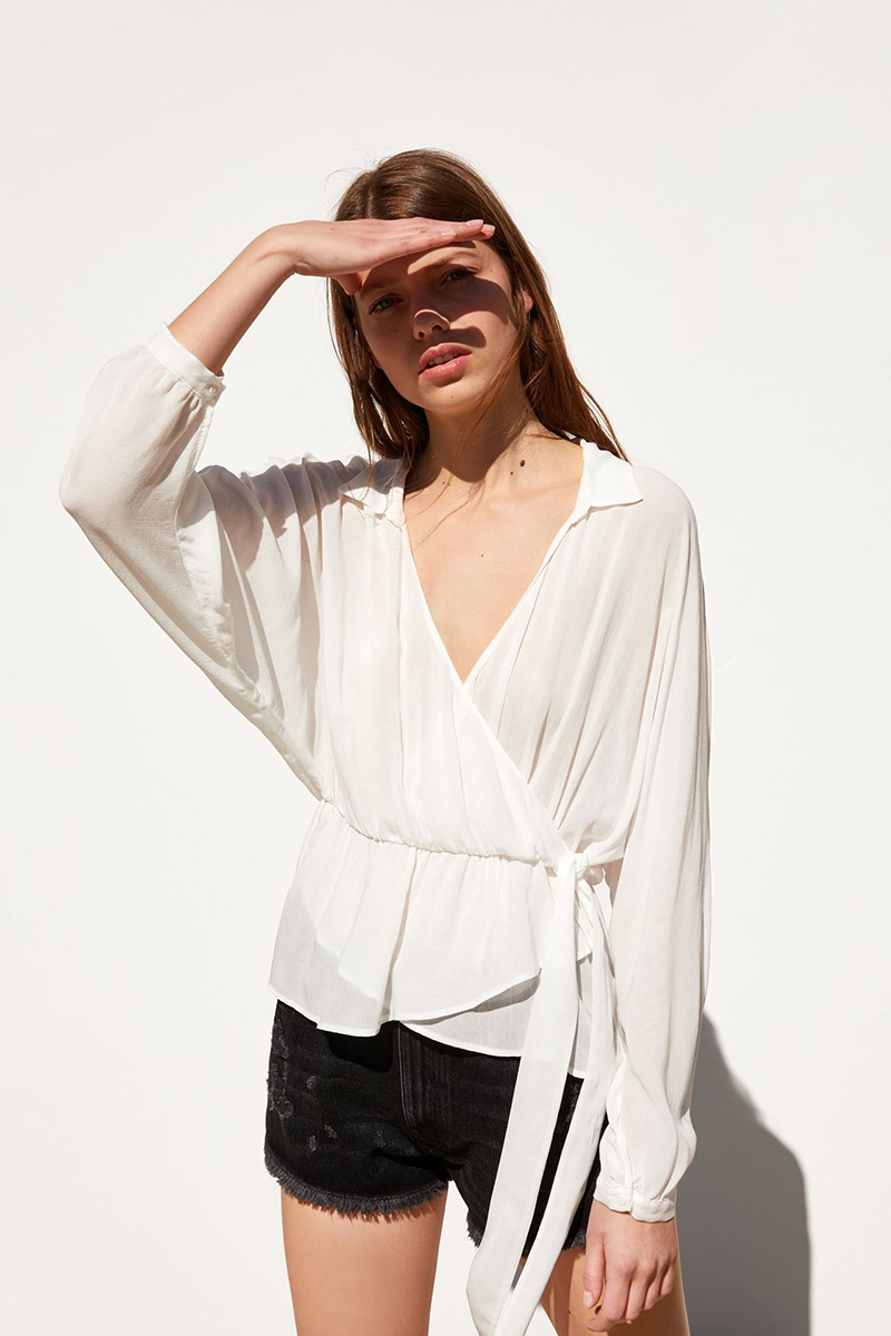 Fashion White Translucent Shirt,Tank Tops & Camis