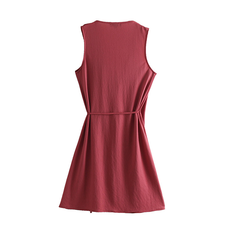 Fashion Brick Red Ruffle Dress,Long Dress