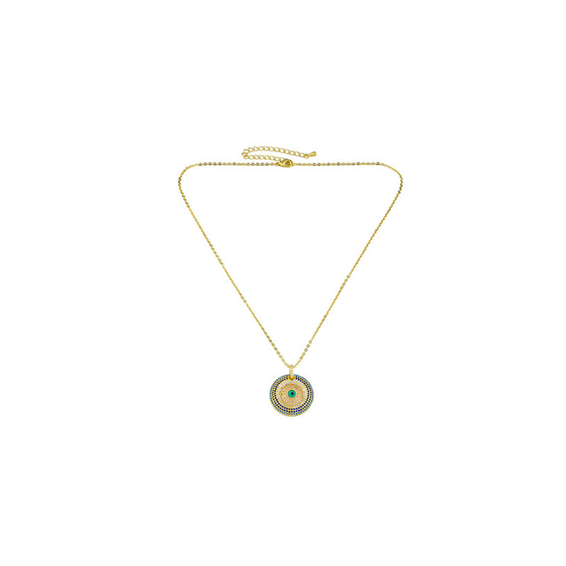 Fashion Gold Imported Zircon Eye Necklace,Pendants
