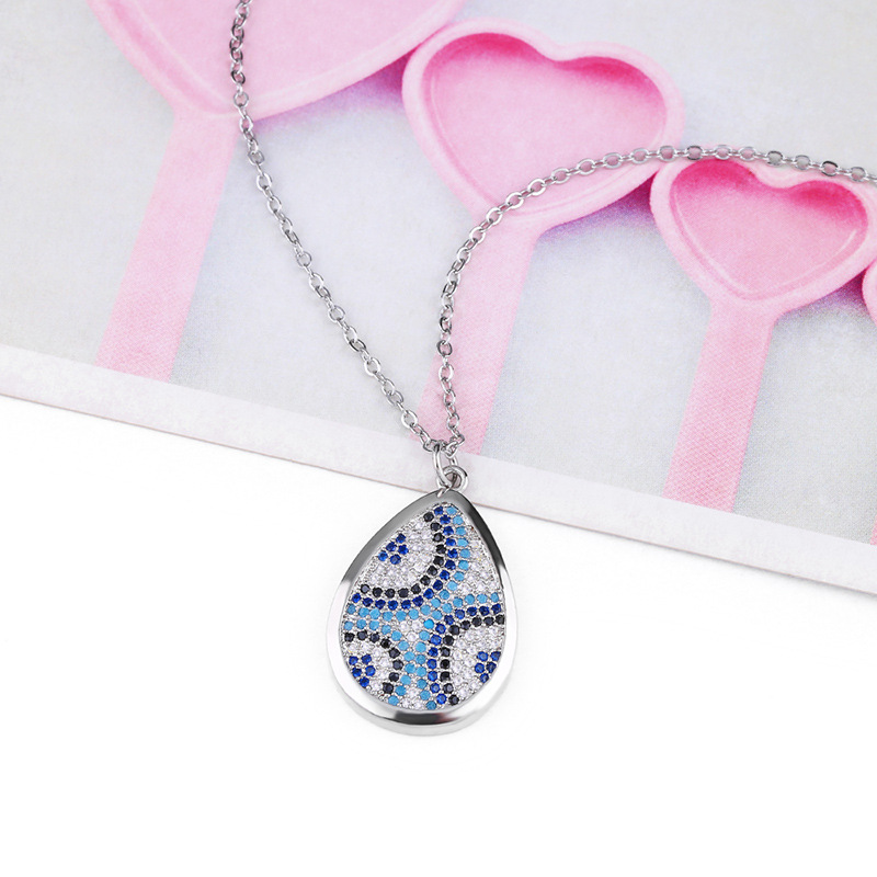 Fashion Silver Zircon Eye Necklace,Pendants