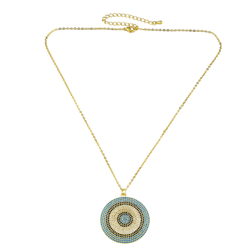 Fashion Gold Gold-plated Eye Round Necklace,Pendants