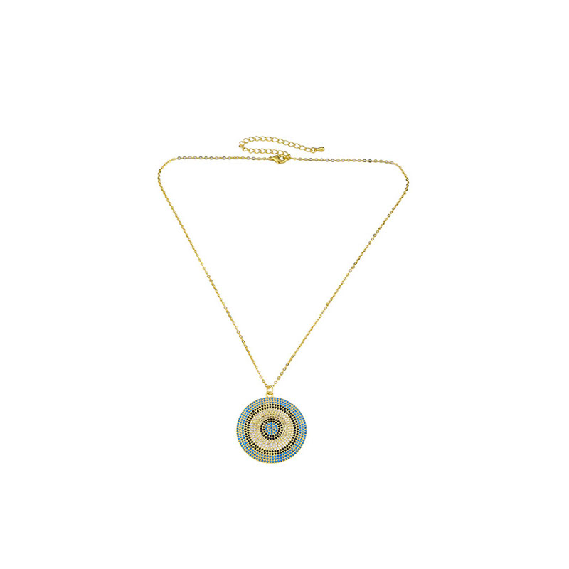 Fashion Gold Gold-plated Eye Round Necklace,Pendants
