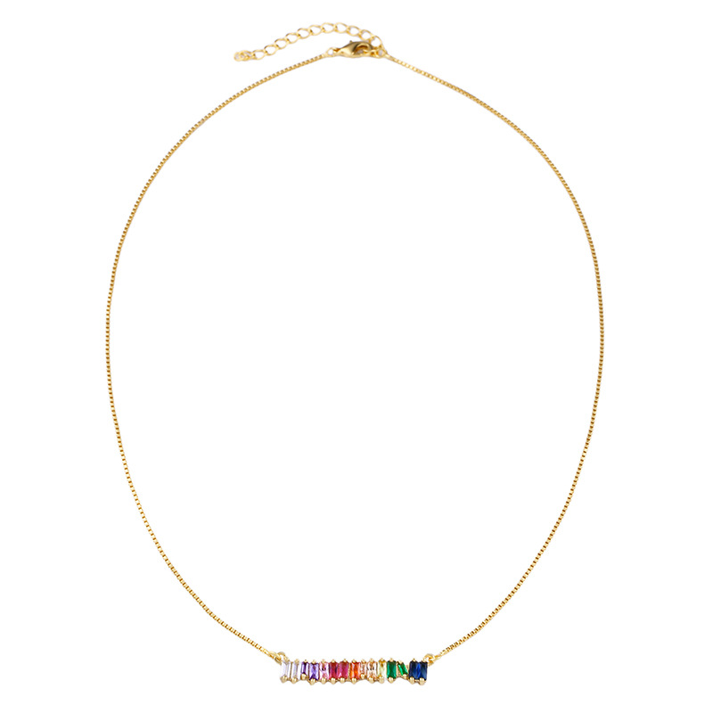 Fashion Gold Zircon Copper Plated Necklace,Pendants