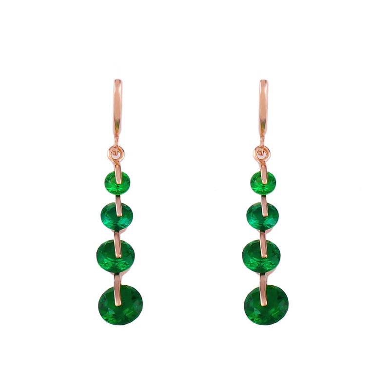 Fashion Green Zircon Drop Earrings,Drop Earrings