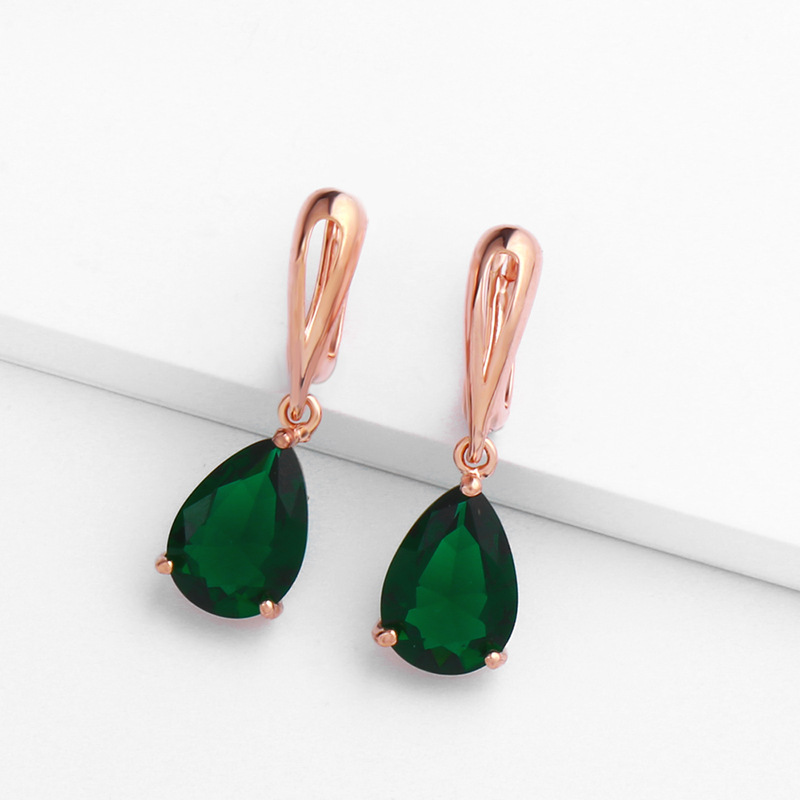 Fashion Green Diamond Drop Earrings,Drop Earrings