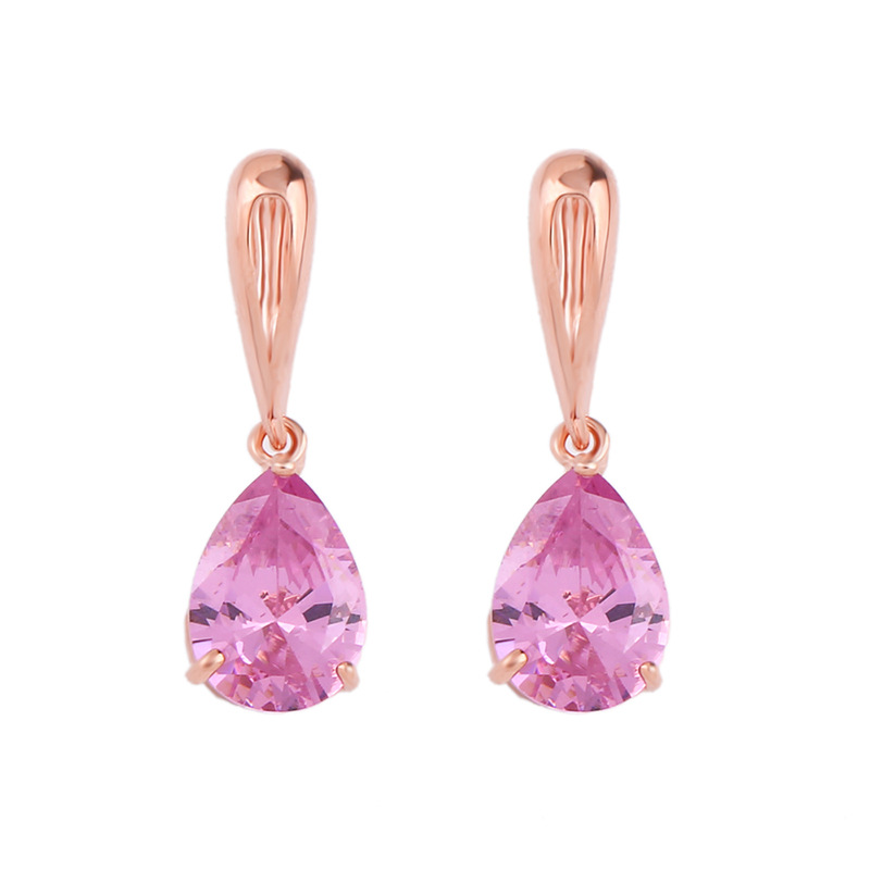 Fashion Pink Diamond Drop Earrings,Drop Earrings
