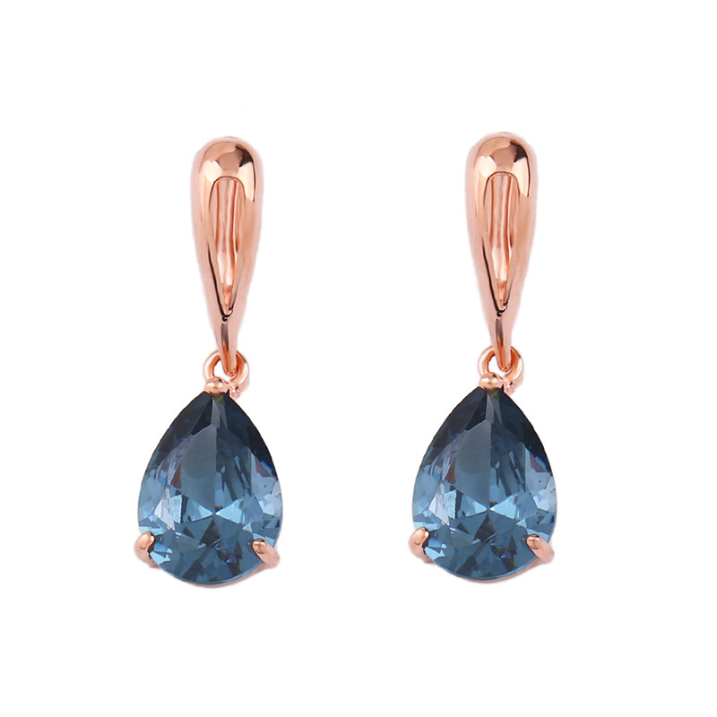 Fashion Light Blue Diamond Drop Earrings,Drop Earrings