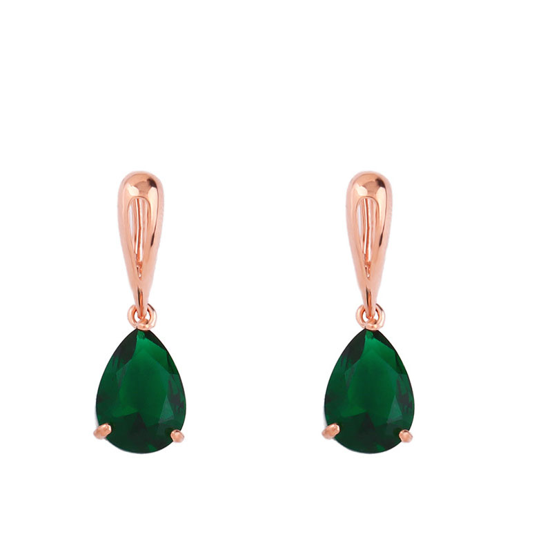 Fashion Green Diamond Drop Earrings,Drop Earrings