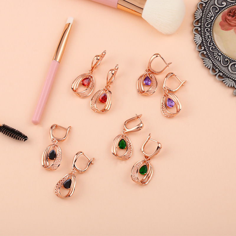 Fashion Pink Ring Circle Earrings,Drop Earrings