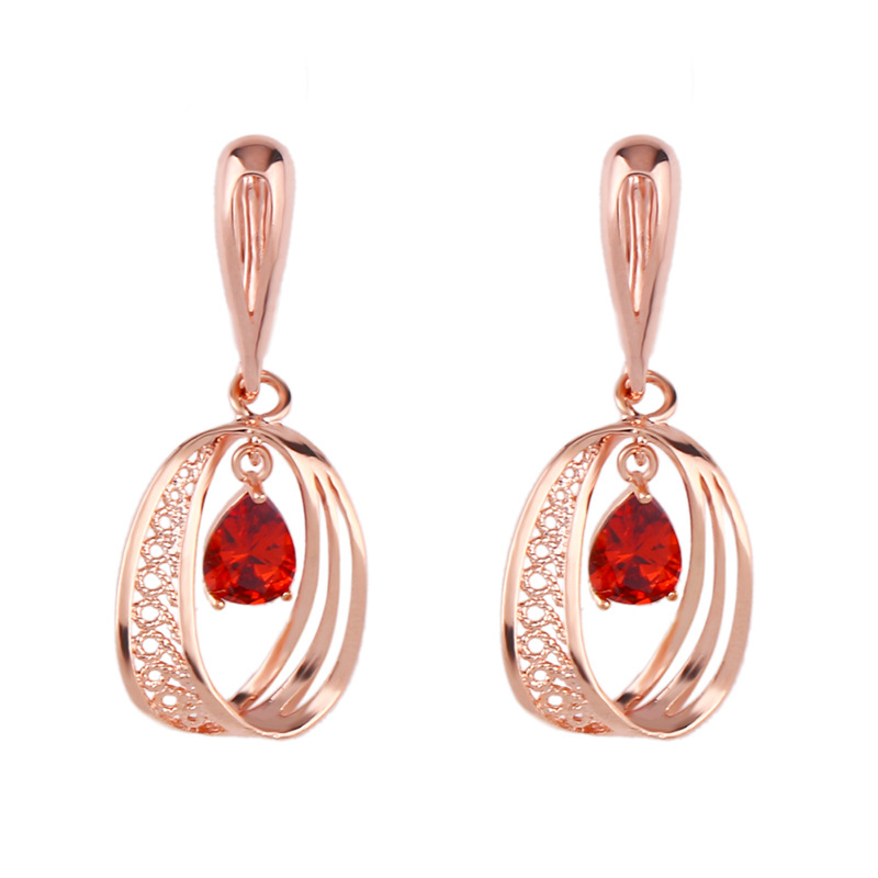 Fashion Red Ring Circle Earrings,Drop Earrings