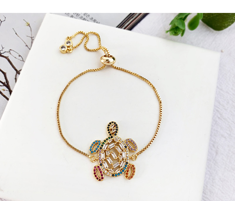 Fashion Gold Copper Inlay Zircon Cactus Bracelet,Bracelets