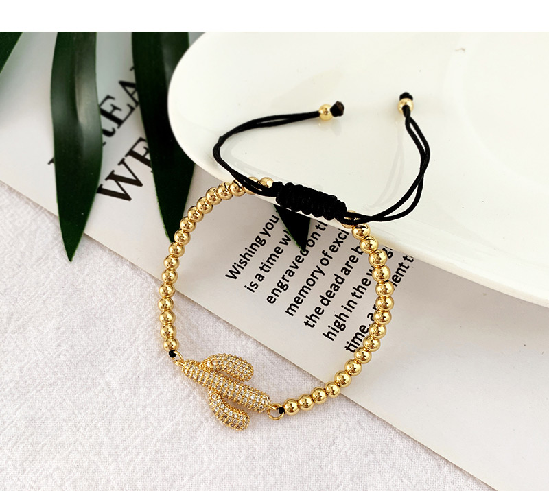 Fashion Gold Copper Inlaid Zircon Beaded Life Tree Bracelet,Bracelets