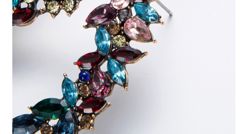 Fashion Color Hollow Drop-shaped Acrylic Diamond Earrings,Stud Earrings
