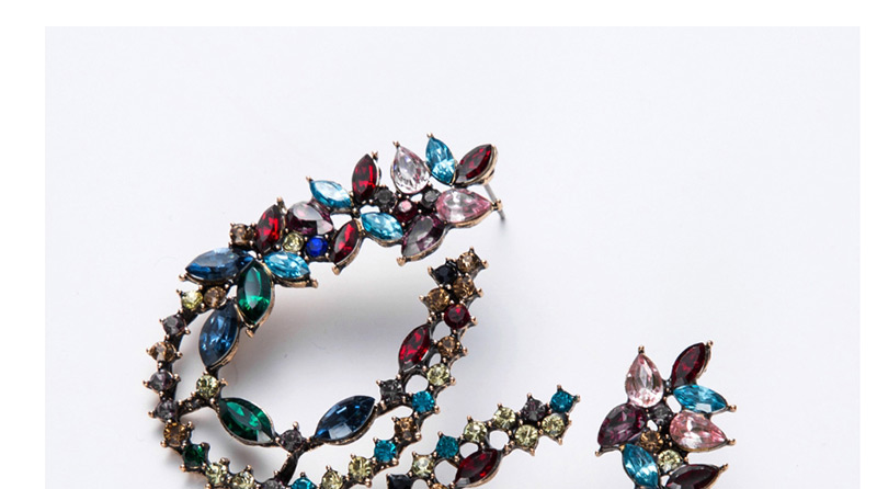 Fashion Color Hollow Drop-shaped Acrylic Diamond Earrings,Stud Earrings