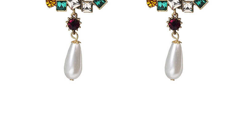 Fashion Color Pearl And Diamond Earrings,Drop Earrings