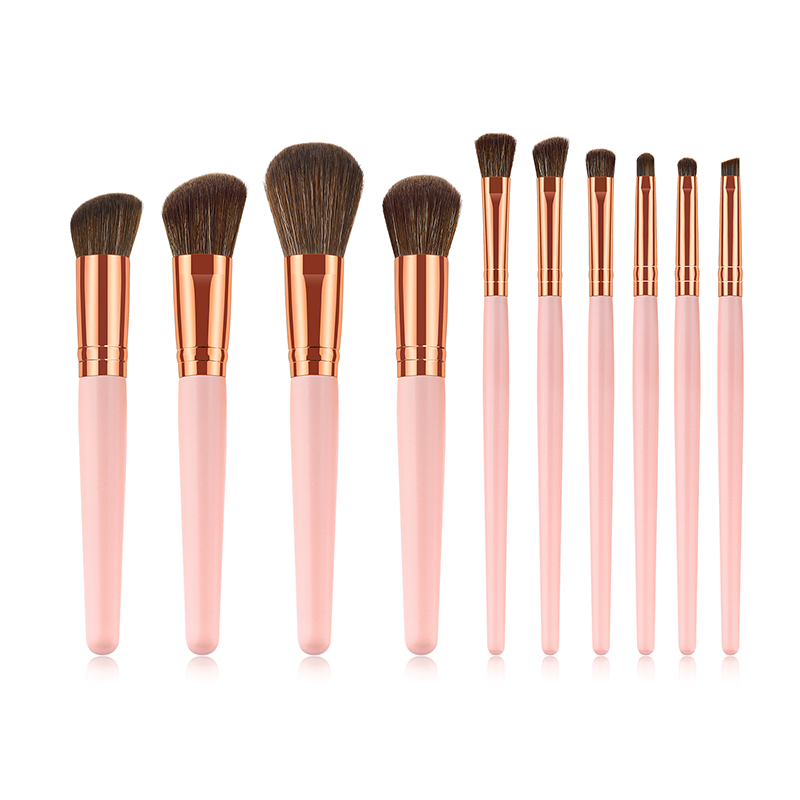 Fashion Pink Gold 10 Stick Makeup Brush,Beauty tools