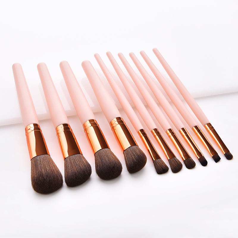 Fashion Pink Gold 10 Stick Makeup Brush,Beauty tools