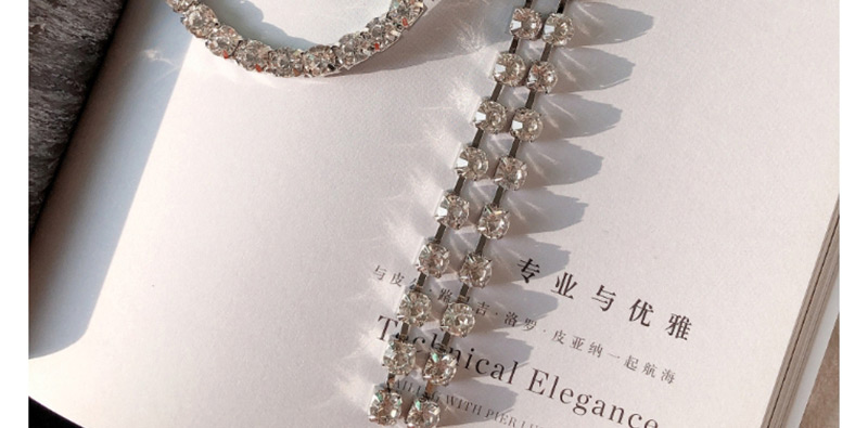 Fashion Silver Ab Asymmetric Big Ring Earrings,Hoop Earrings