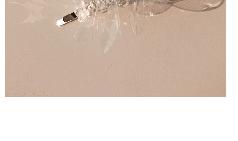 Fashion White Transparent Flower Pearl Hair Clip,Hairpins