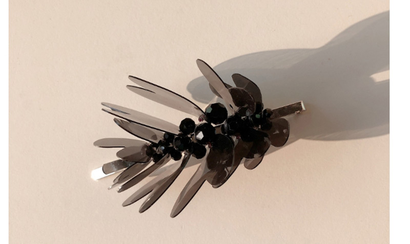 Fashion Black Transparent Flower Pearl Hair Clip,Hairpins