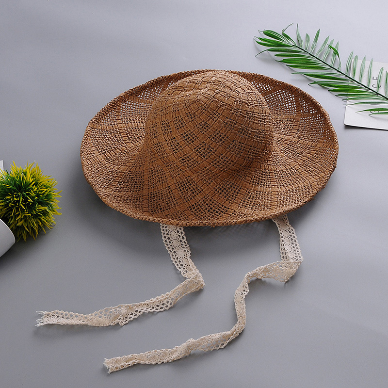 Fashion Beige Lace Hat And Straw Hat,Sun Hats