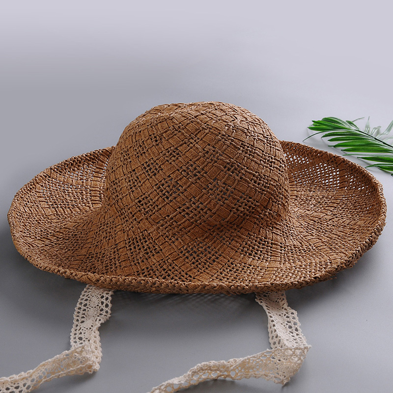 Fashion Khaki Lace Hat And Straw Hat,Sun Hats
