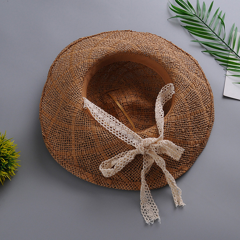 Fashion Brown Lace Hat And Straw Hat,Sun Hats