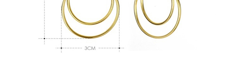 Fashion Gold Circle Stainless Steel Earrings,Earrings